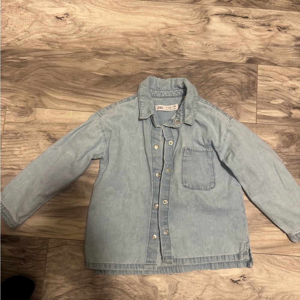 Zara Light Blue Kids Denim Shirt
